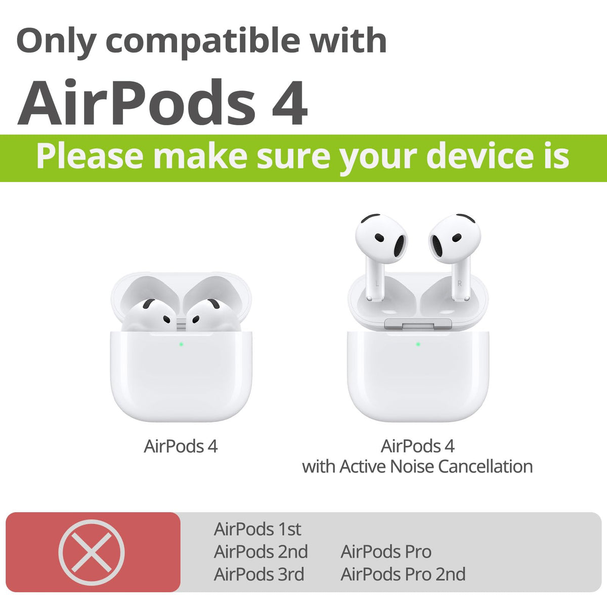 Carveit Wooden Case for AirPods 4 Case (2024) (USB-C) 4th Generation, Wood Artisan Engraved & TPU Shockproof Cover, Titanium Quick Released Clasp (Natural Grain) Rosy