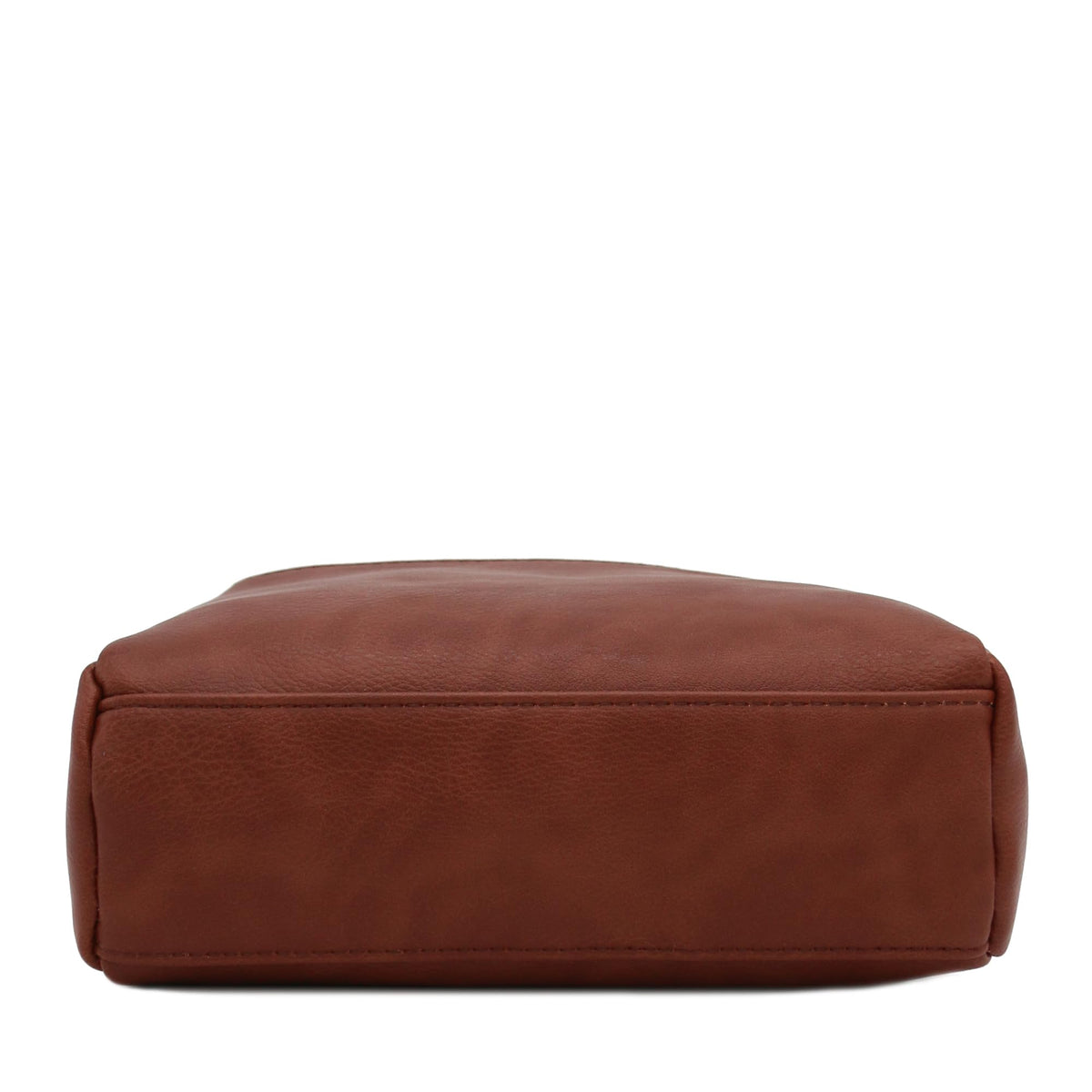 FashionPuzzle Triple Zip Small Crossbody Bag (Mocha)
