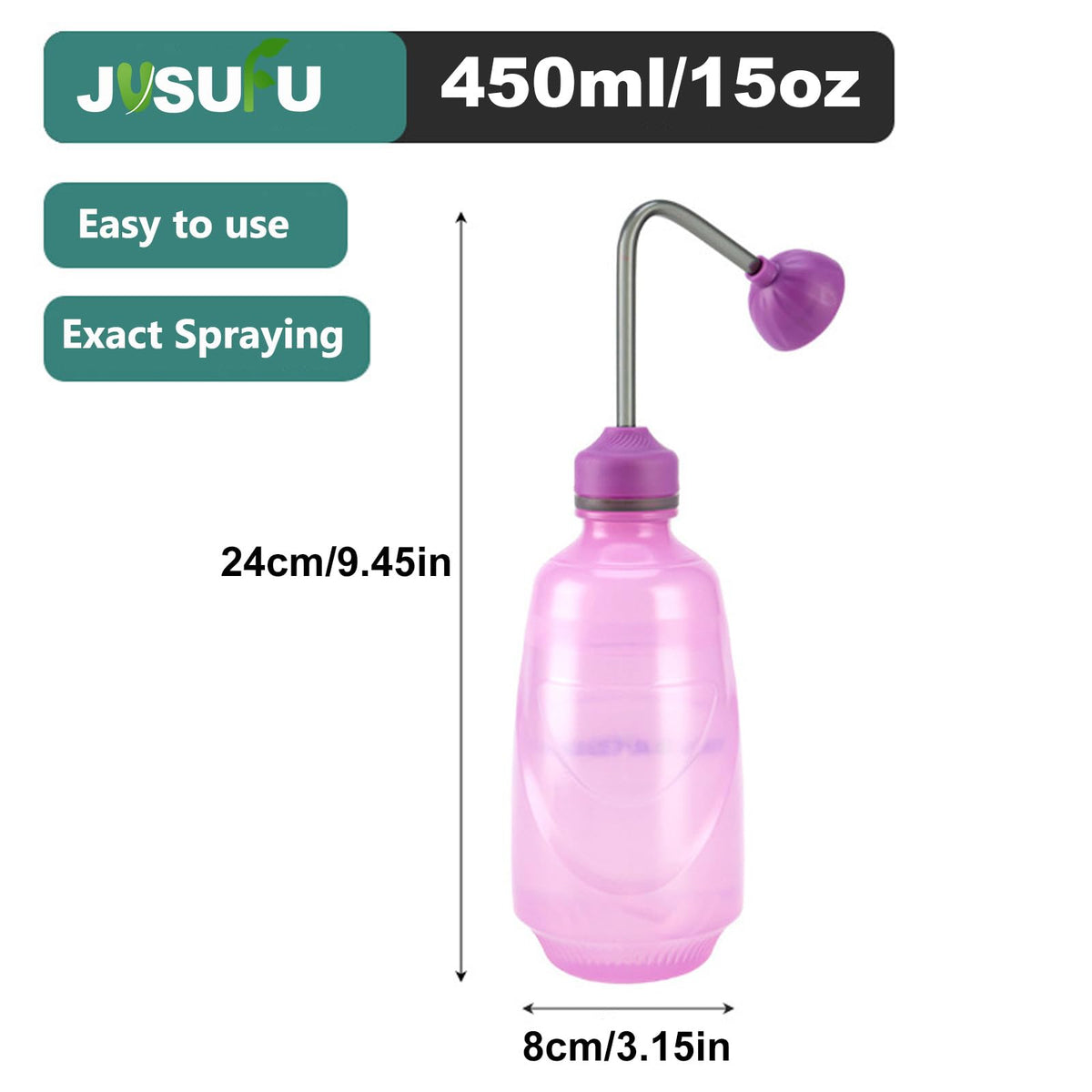 Watering Can for Seedlings, Small Watering Can for House Plant Garden Flower 0.45L (Purple)