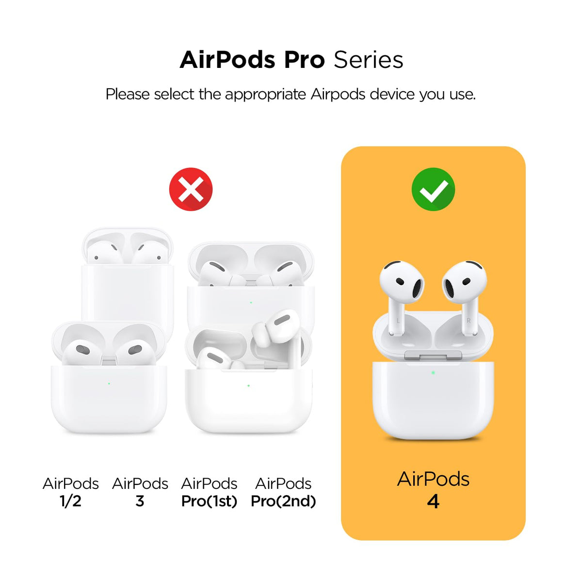 VRS DESIGN Modern Lock Case for Apple Airpods 4th Generation (2024), Rugged Protection with Secure Lock for Airpods 4 Case (Sandstone) [US Patent Registered]