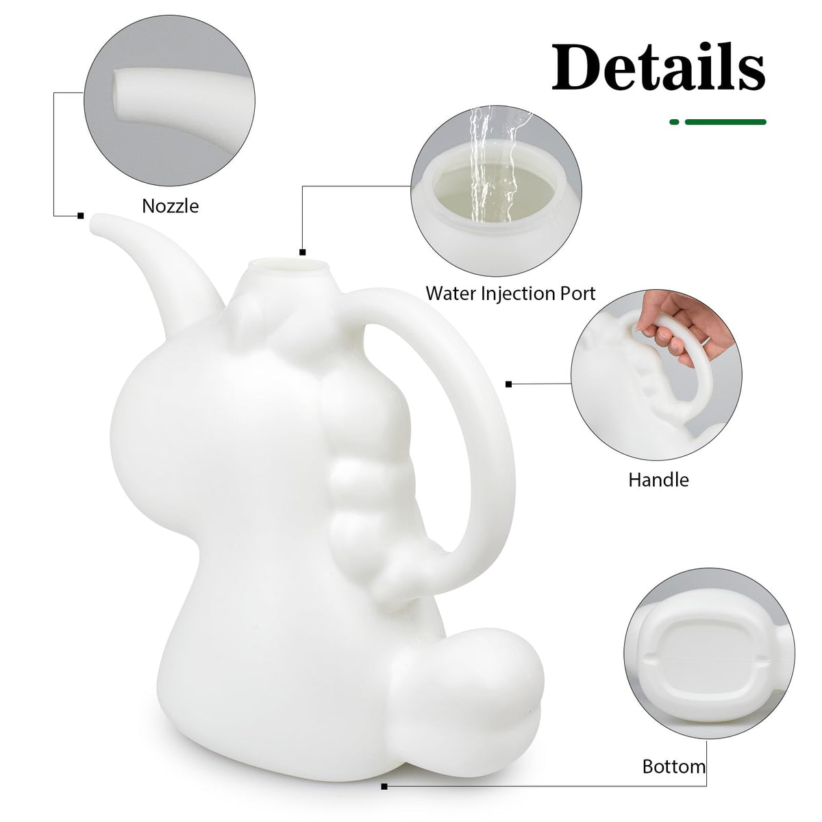 XXXFLOWER Unicorns Indoor Watering Can, 1 L Cute Animal Water Cans, Novelty Unicorns Shape Watering Pot for Office House Indoor Garden（White）