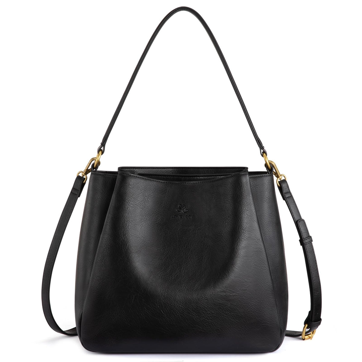 LOVEVOOK Hobo Crossbody Bag for Women with Three Large Compartments, Waterproof Shoulder Handbags Purse for work shopping travel