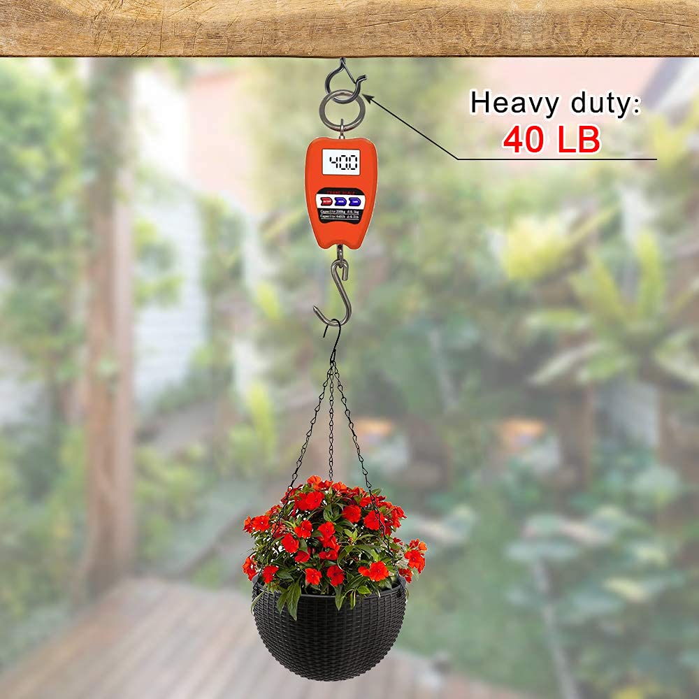 Zzbety 22 Pack Screw Hooks for Hanging Outdoor String Lights, Heavy Duty 2.2 Inch Black Q-Hanger Hanging Christmas Lights, Plants Include 1 Wing Nut Driver, Wall Wood Ceiling Deck Mount
