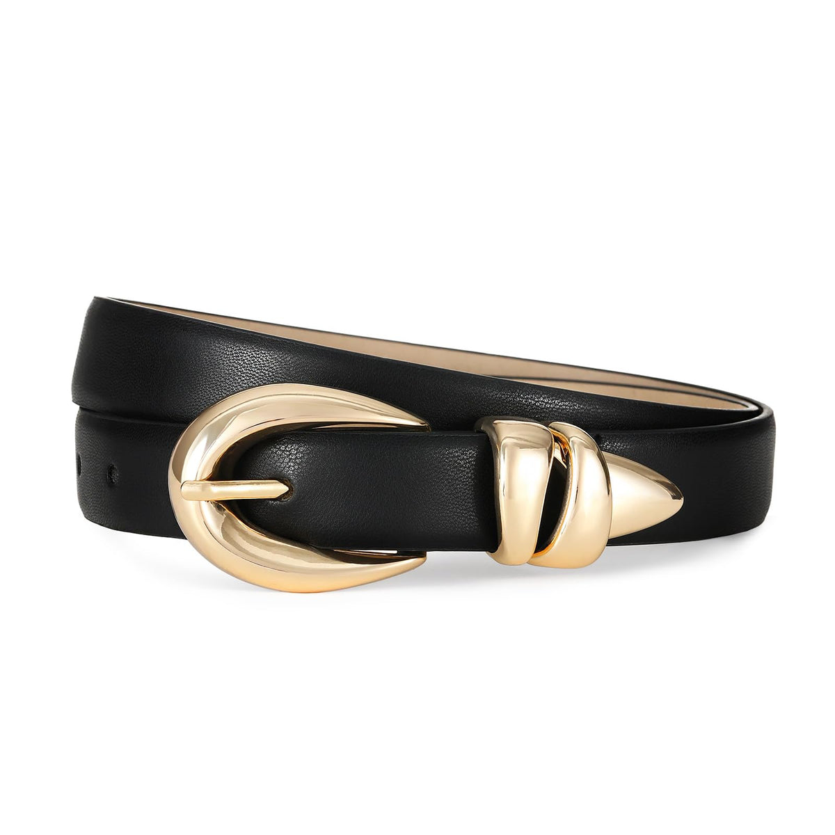 AI DEEBLUE Belts for Women – Fashion Womens Belts for Jeans Dresses Pants Chic Minimalist Black Belt
