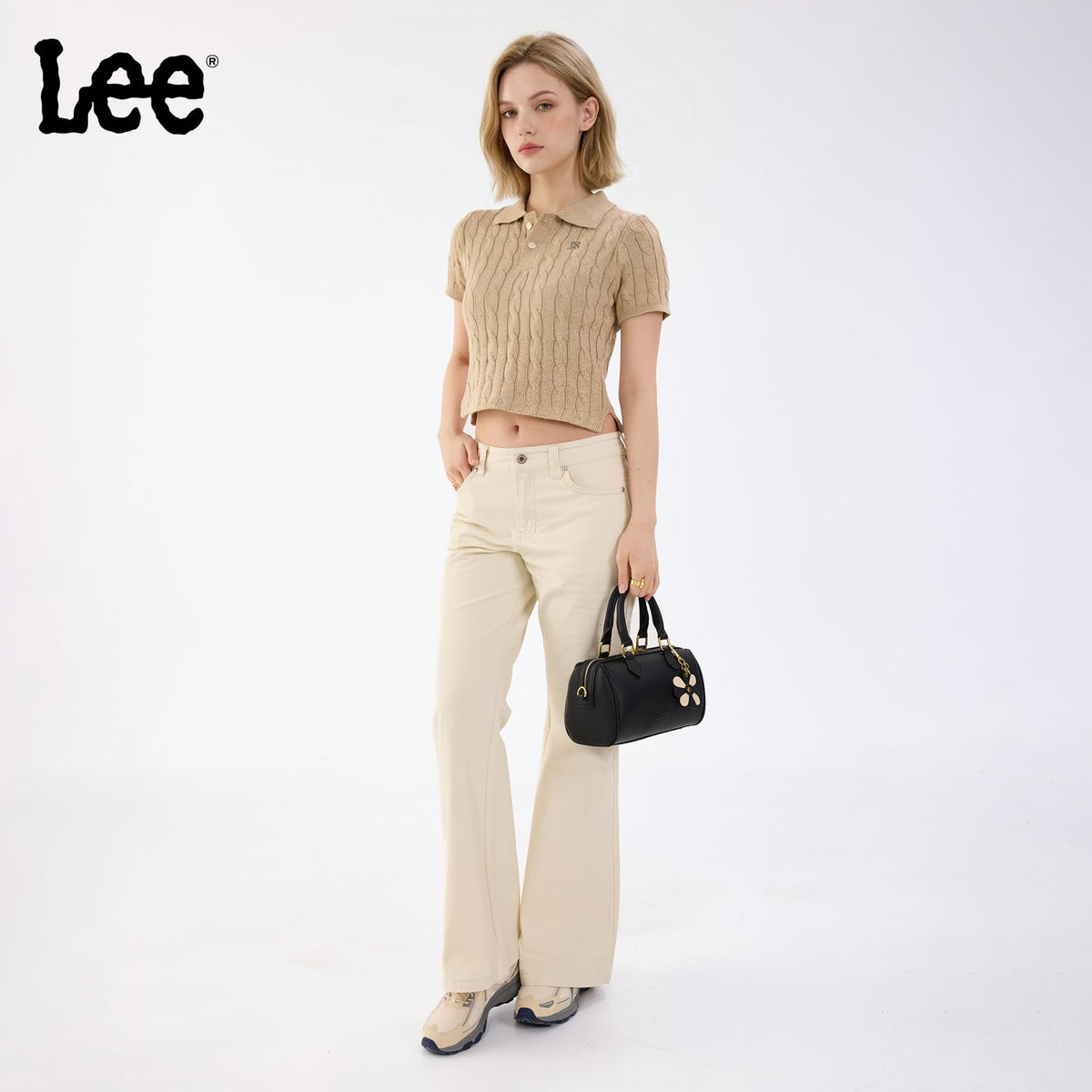 Lee Satchel Purses for Women, Small Top Handle Handbag, Convertible Crossbody Satchel with Detachable Shoulder Strap for Casual Use, LEE70-001BK