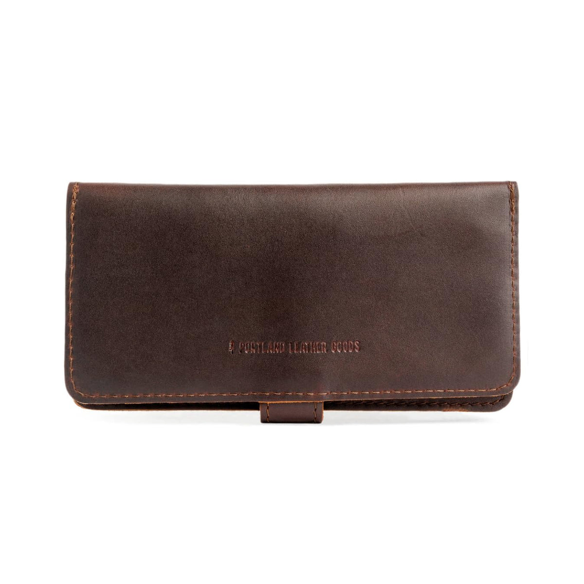 Portland Leather Goods Women's Bifold Wallet – Slim Design with Secure Snap, 8 Card Slots & Interior Zipper Pocket – Grizzly