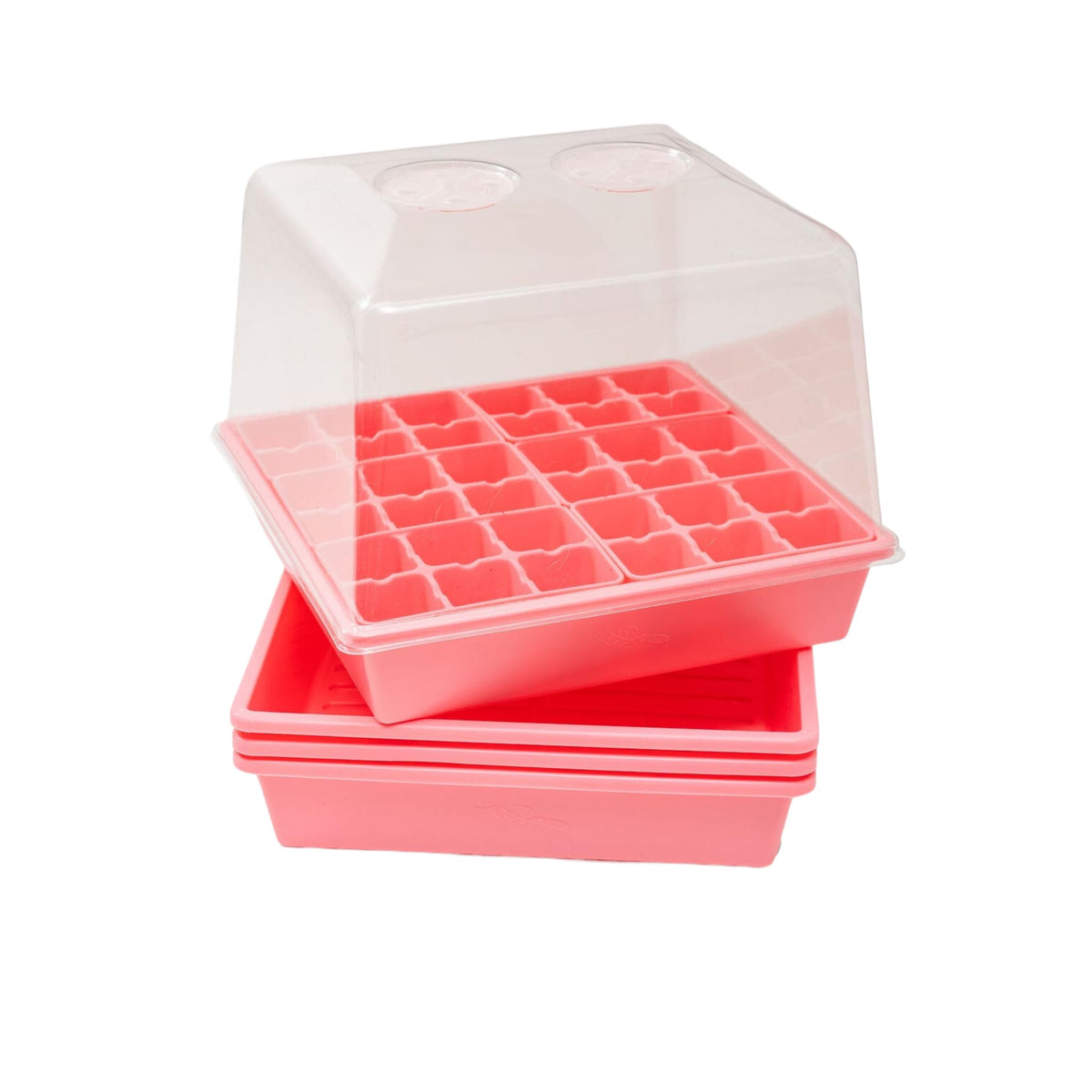 Bootstrap Farmer Countertop Seed Starter Kit in Pink, Reusable 1010 Tray Bundle with Inserts and Humidity Dome