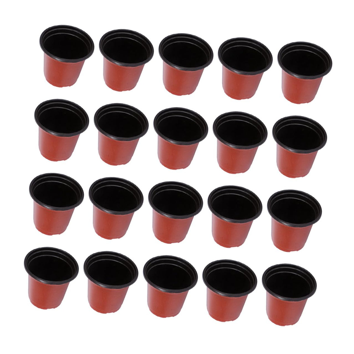 TOMETURE 120pcs Plastic Seedling Pots and Nursery Planter Cups Dual-Color Breathable Planting Containers for Strawberry Cuttings and Outdoor Gardening