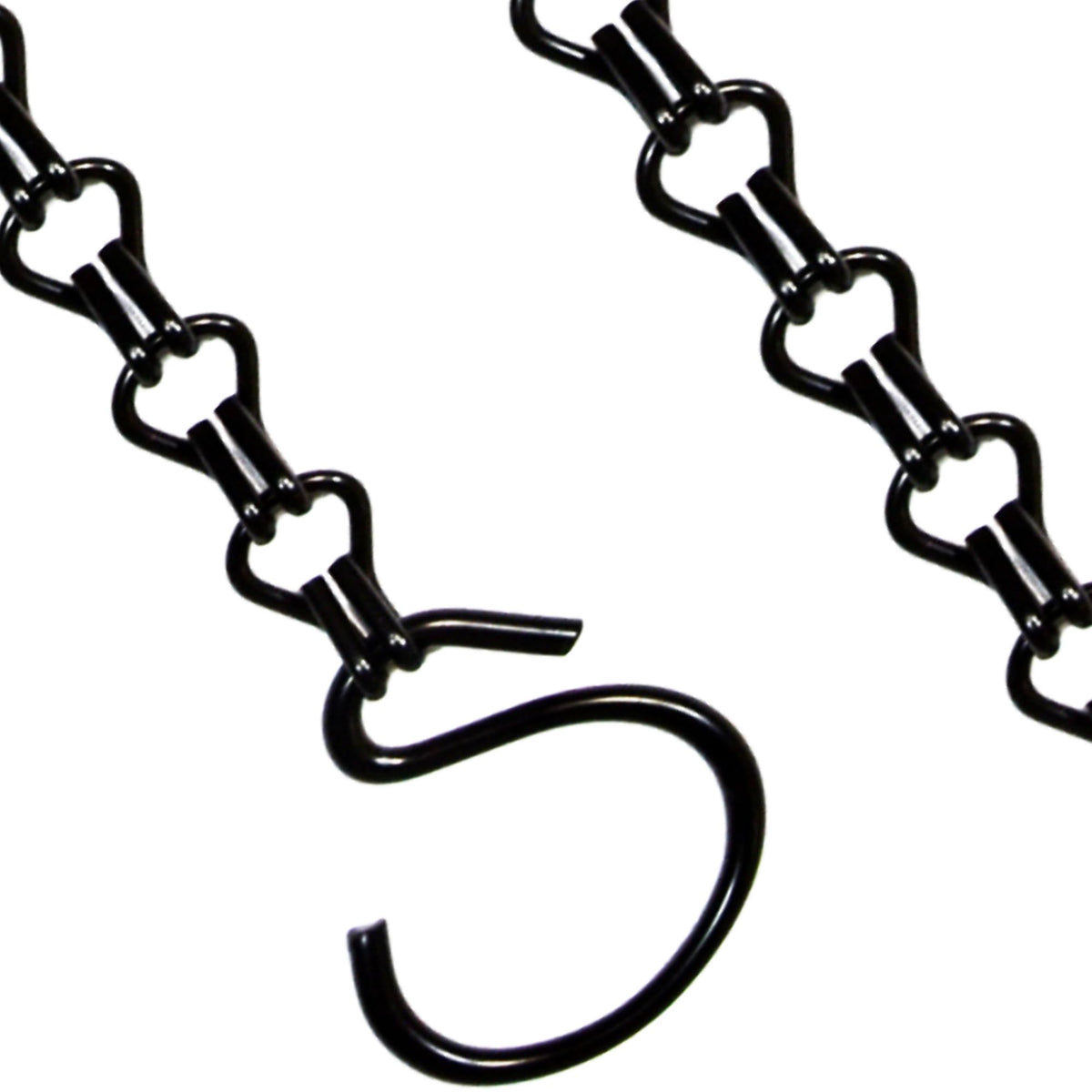 Uarepretty 2Packs 26inch 90lbs Black Heavy Duty Metal Hooks Hanging Chains Hangers for Garden, Balcony, Yard, Kitchen, for Hanging Plant Pots,Planters,Bird Feeder,Lanterns, Billboard Etc.