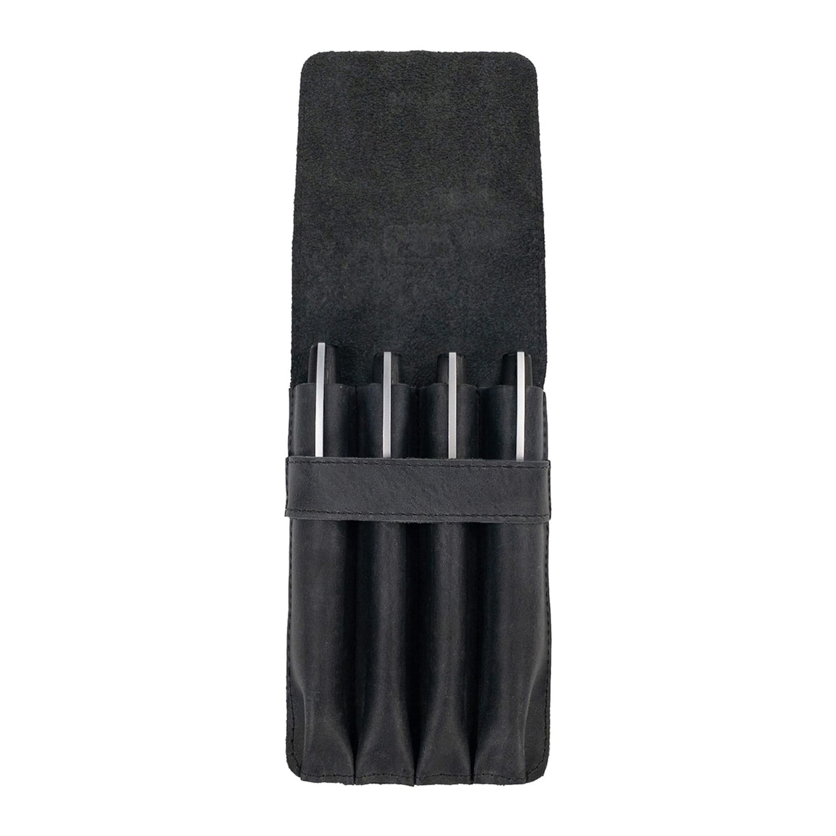 Leather Worx, Pen Holder, Pencil Case, Minimalist Style Holder, Classic Storage, Full Grain Leather, Handmade, Charcoal Black