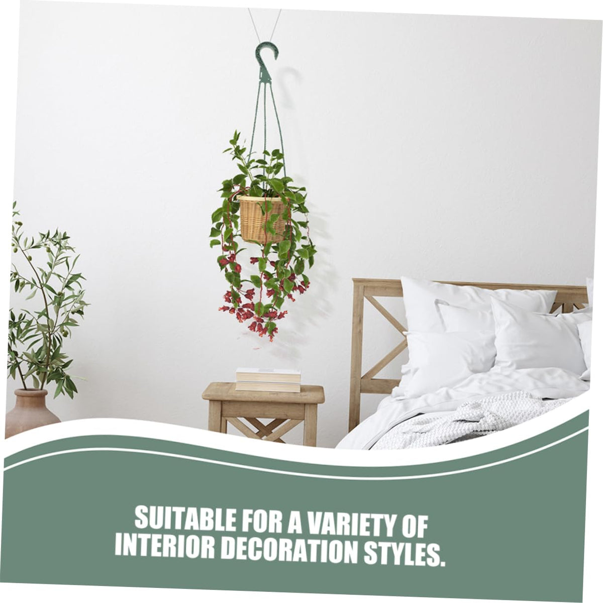 BESPORTBLE 5Pcs Hanging Planters Hooks Set Stylish Wire Flower Pot Hangers for Indoor and Outdoor Use Space Saving Plant Chains for Succulents and Plants