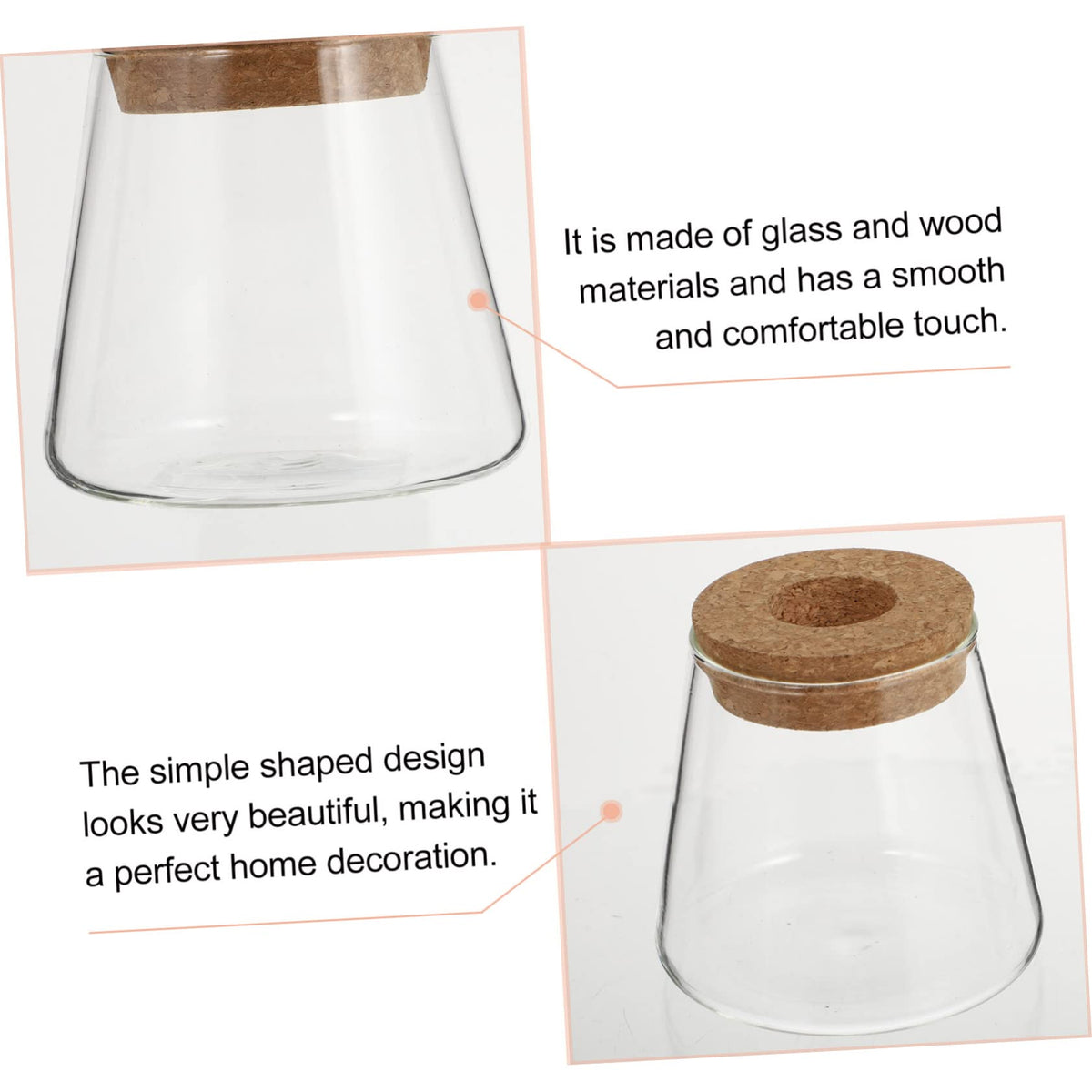 Ipetboom 2Pcs Glass Hydroponics Vase for Desktop Plant Propagation Home Decoration Terrarium Planter with Smooth Finish Stylish Glass Bottles for Floral Arrangement and Gift Ideas