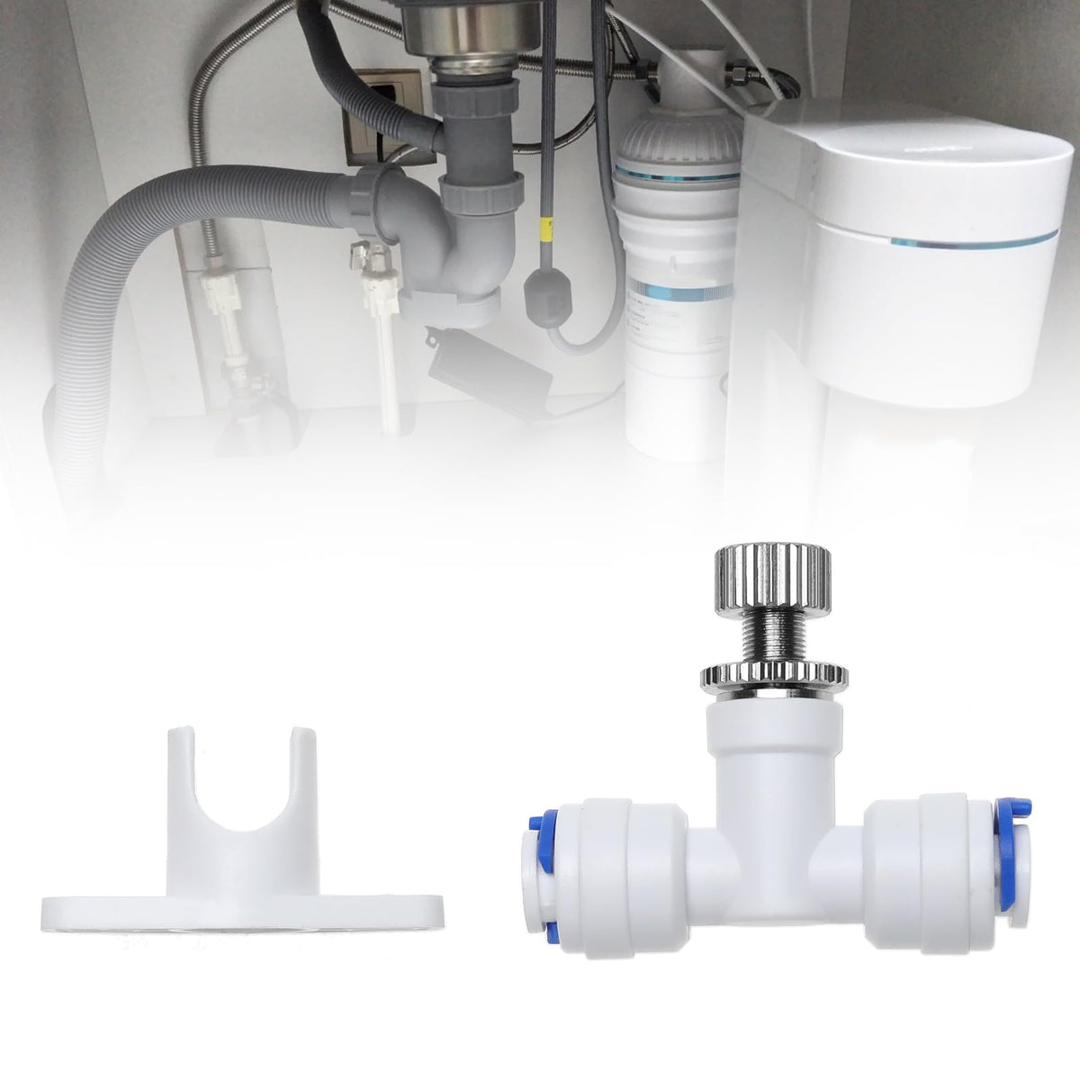 LT Easiyl 2pcs RO Water Flow Control Valve Compatible with 1/4 Inch Hose OD POM Plastic for RO Water Systems/Pure Water Systems/Water Purifiers/Water Dispensers