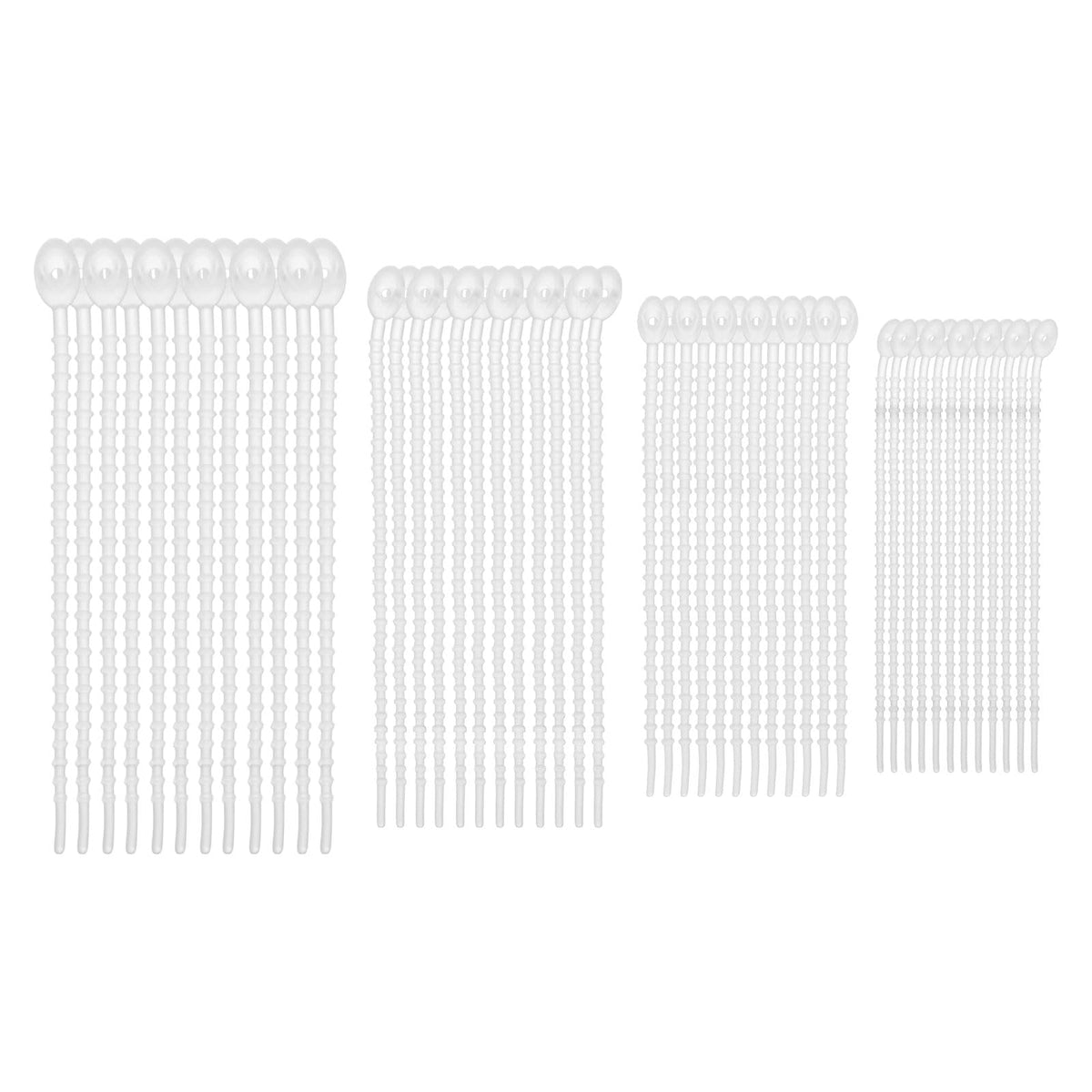 M METERXITY 48-Pack Adjustable Plant Ties, 4.7/5.9/6.7/8.2 Inch Silicone Flexible Multi-Function Garden Twist Tie for Crafts/Gift Wrapping/Gardening Plants, Reusable Support Twine [Clear ]
