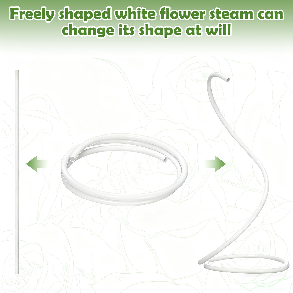 X-Kingsun 1Pack 19.69Ft Giant Flower Stand White Flexible Pipe for Decoration Flower Pole Display Stand Large Diameter PVC Pipe Stem Tubing for Crafts Floral Wedding Decor Balloon Arches DIY Crafts