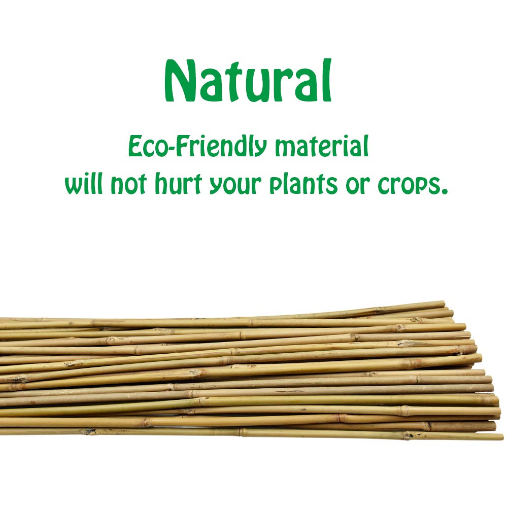 3 Feet Natural U-Hoops Bamboo, Mininfa Garden Trellis, Bamboo Trellis U-Shape for Plant Support - 3 Pack