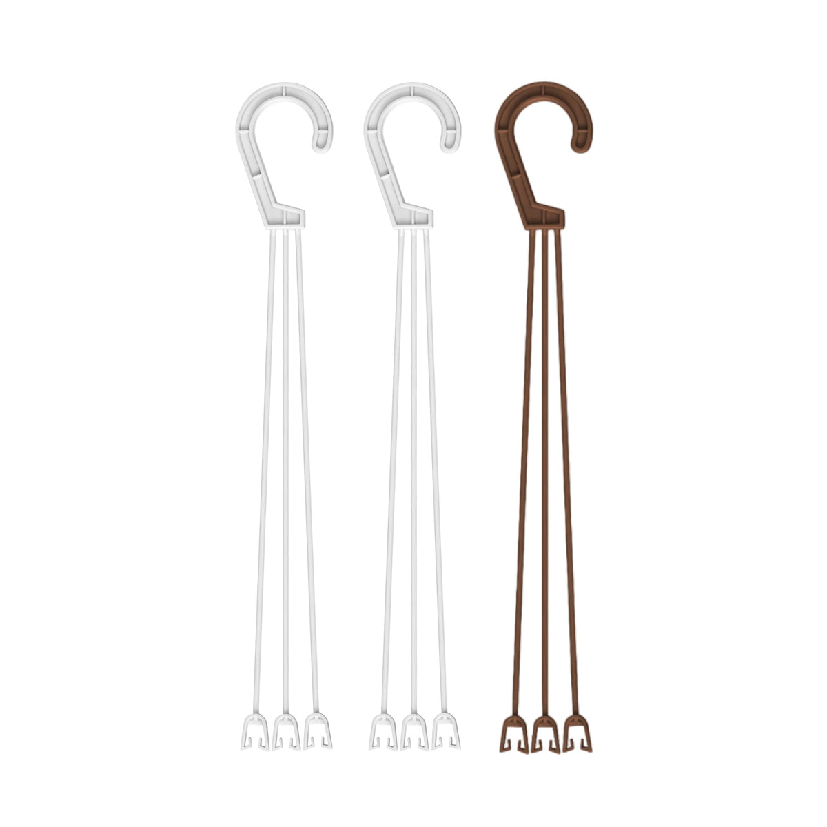 OFXDD Plant Hangers - Pack of 3 - Plastic Flower Basket Hanging - Decorative Plants Pots with Hook - Outdoor Planters Lantern Hanger