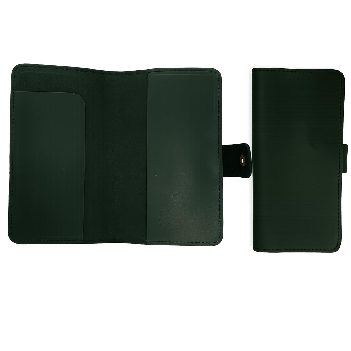 CestAntiQ, Distressed Leather Checkbook Cover with Pen Holder Full Grain Green Leather Check Book Cover for Personal or Duplicate Checks Executive Checkbook Wallet for Men Women Slim Gift Organizer