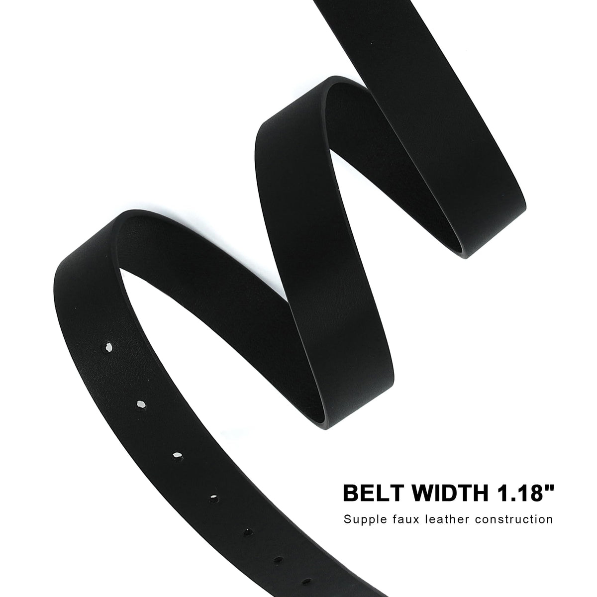 Earnda 2 Pack Black Brown Leather Belts for Women Casual Fashion Waist Belt with Liquid Shapes Gold Buckle for Jeans Pants Dresses 1.18" Width X-Small
