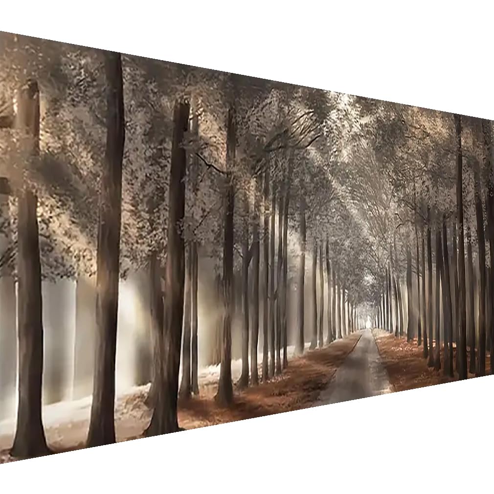BOHADIY Forest Diamond Painting Kits for Adults 5D Large Landscape Diamond Art Kits for Adults Full Drill Woods Diamond Art Painting Kits Gem Art Kits for Wall Decor 27.5x15.7Inch Sunshine Tree