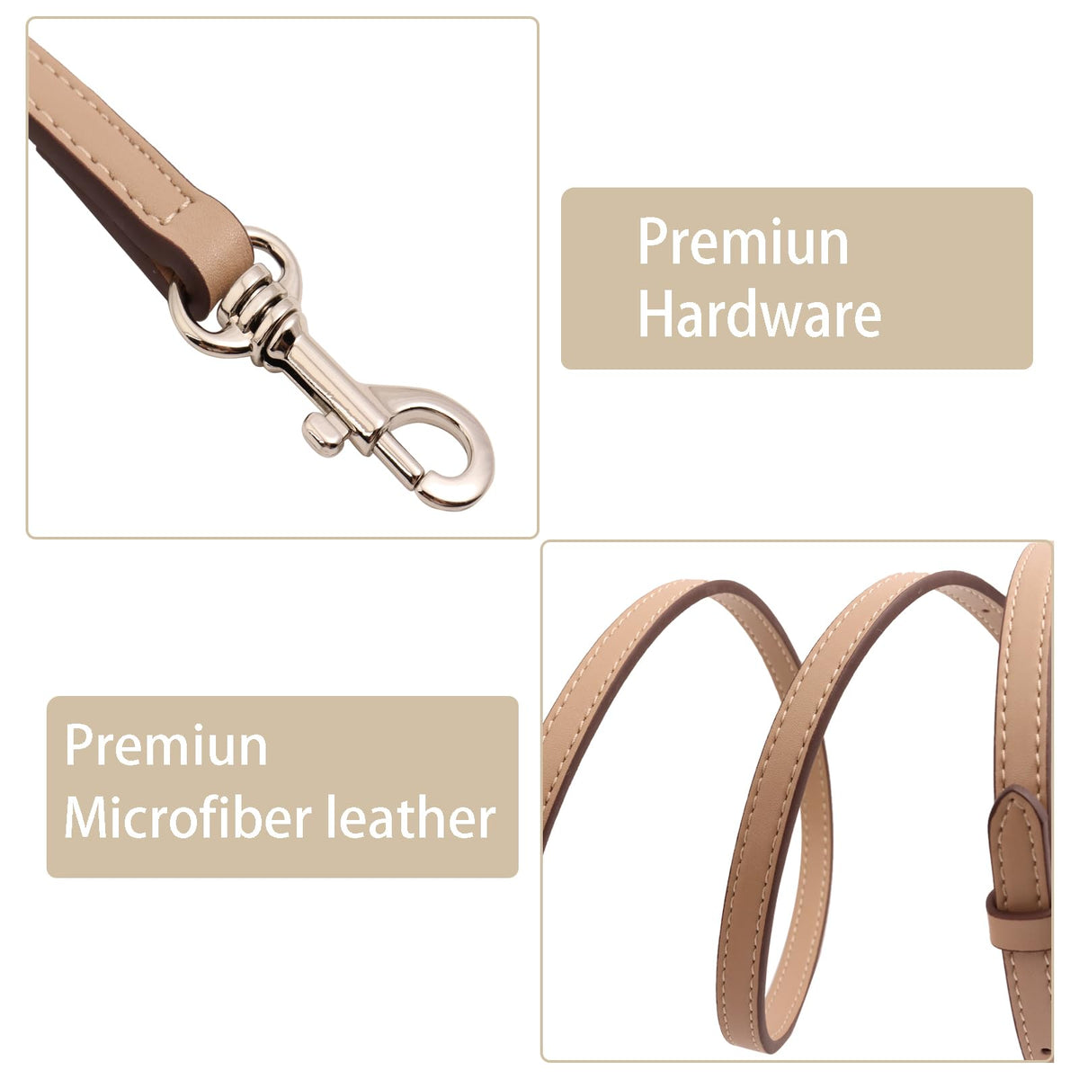 OLSEEY Leather Purse Strap Replacement Crossbody Adjustable ，Thin Shoulder Straps for City 15 Bag Handbag (Sand color)