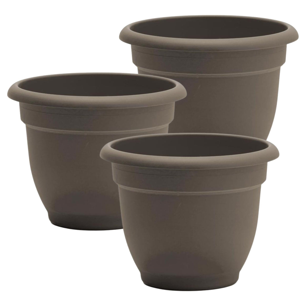 Plastic Traditional Planter Peppercorn – 5.25 in H x 6.5 in W x 6 in D – Planters for Indoor Outdoor Use – Yellow Planter Alternative – Yellow Flower Pot Style – 3 Pack
