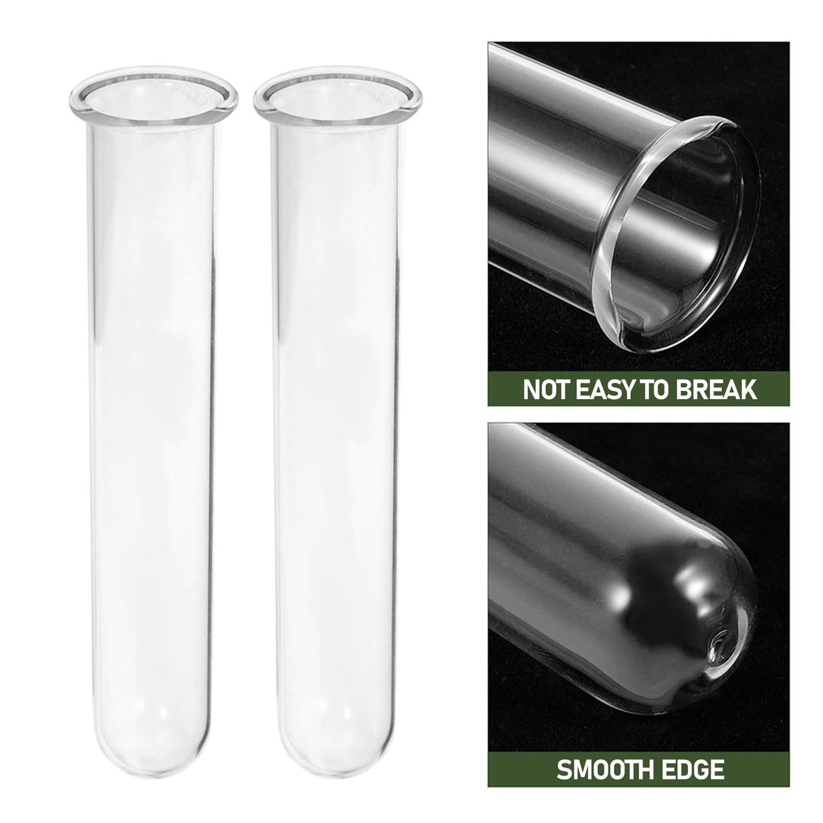 STAHAD Glass Hydroponic Vase Plant Propagation Tubes 5pcs 2.5x3x15cm Test Tubes for Small Terrarium Plants Home Desk Decoration