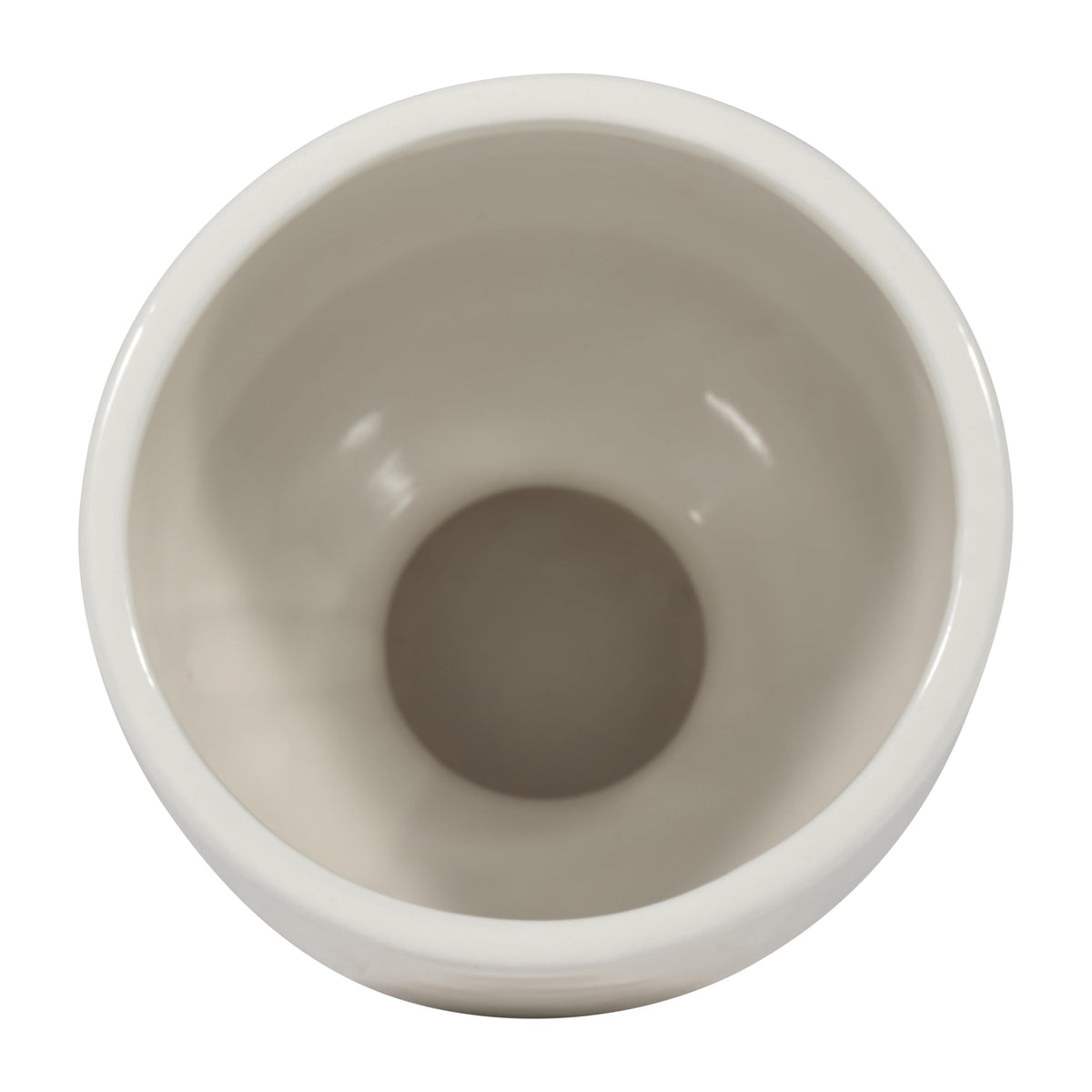 Sagebrook Home Boho Ceramic Planter with Pedestal Base - Hand-Painted Stoneware Plant Pot for Home & Garden - Modern Decorative Design - 7" White