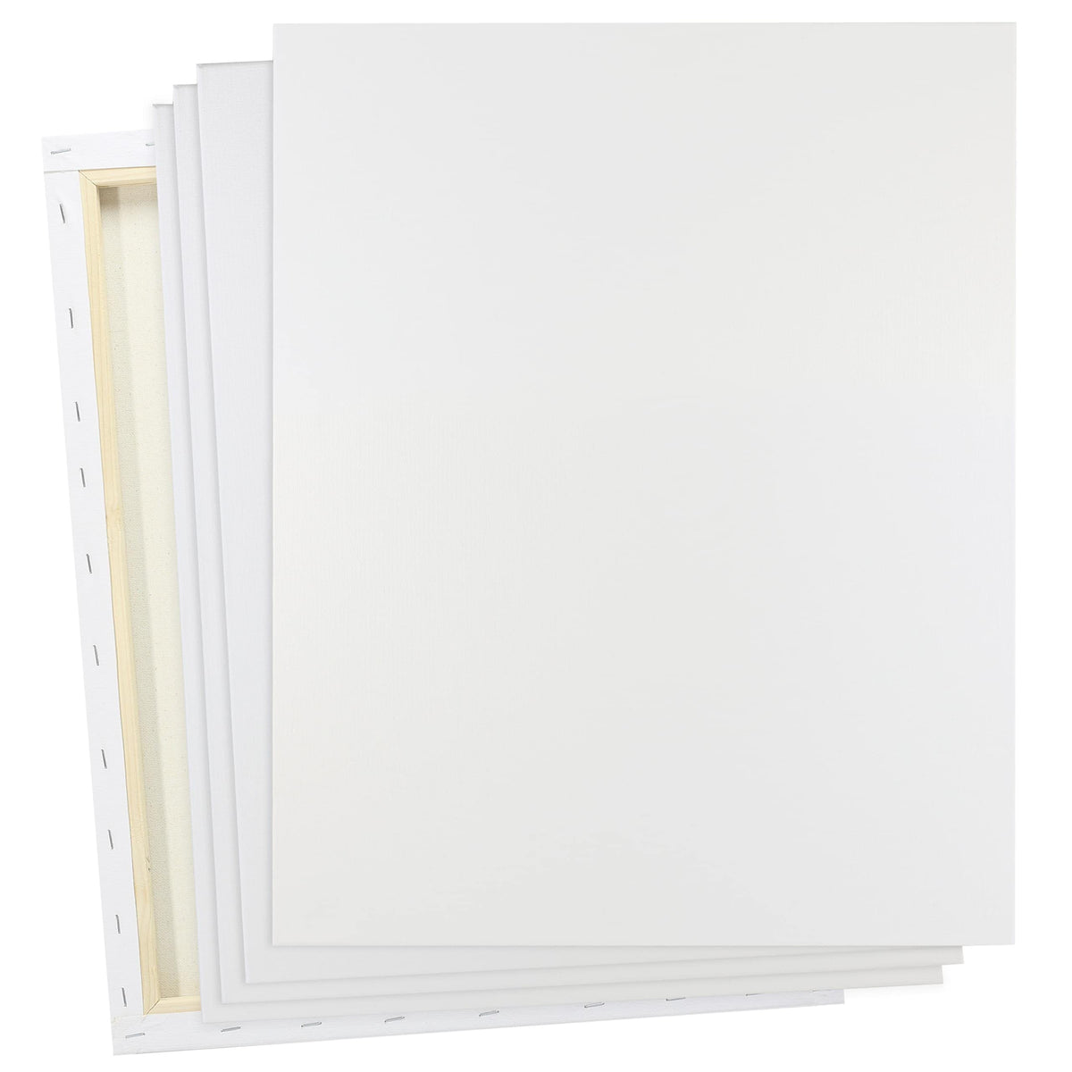 Artist's Loft 5 Count 16” x 20” Super Value Canvas - Acid Free Cotton Canvas for Paint, Acrylic, & Oils - 1 Pack
