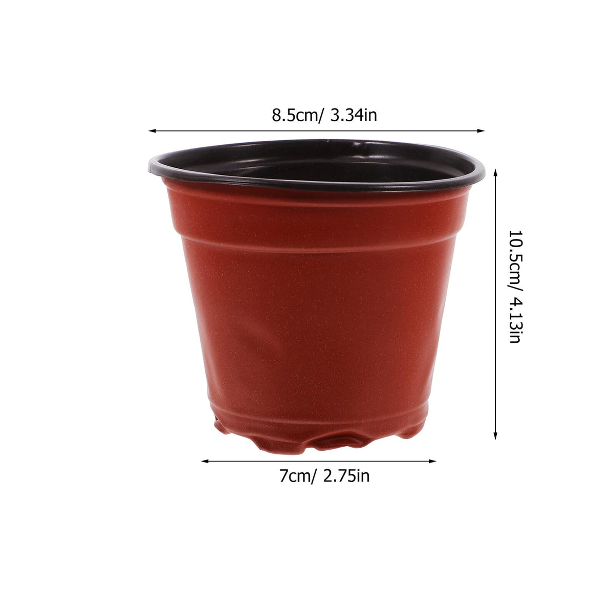jojofuny 100pcs Plastic Nursery Planter Cups with Drainage for Strawberry Seedlings Indoor and Outdoor Propagator Pots Gardening Growing Containers