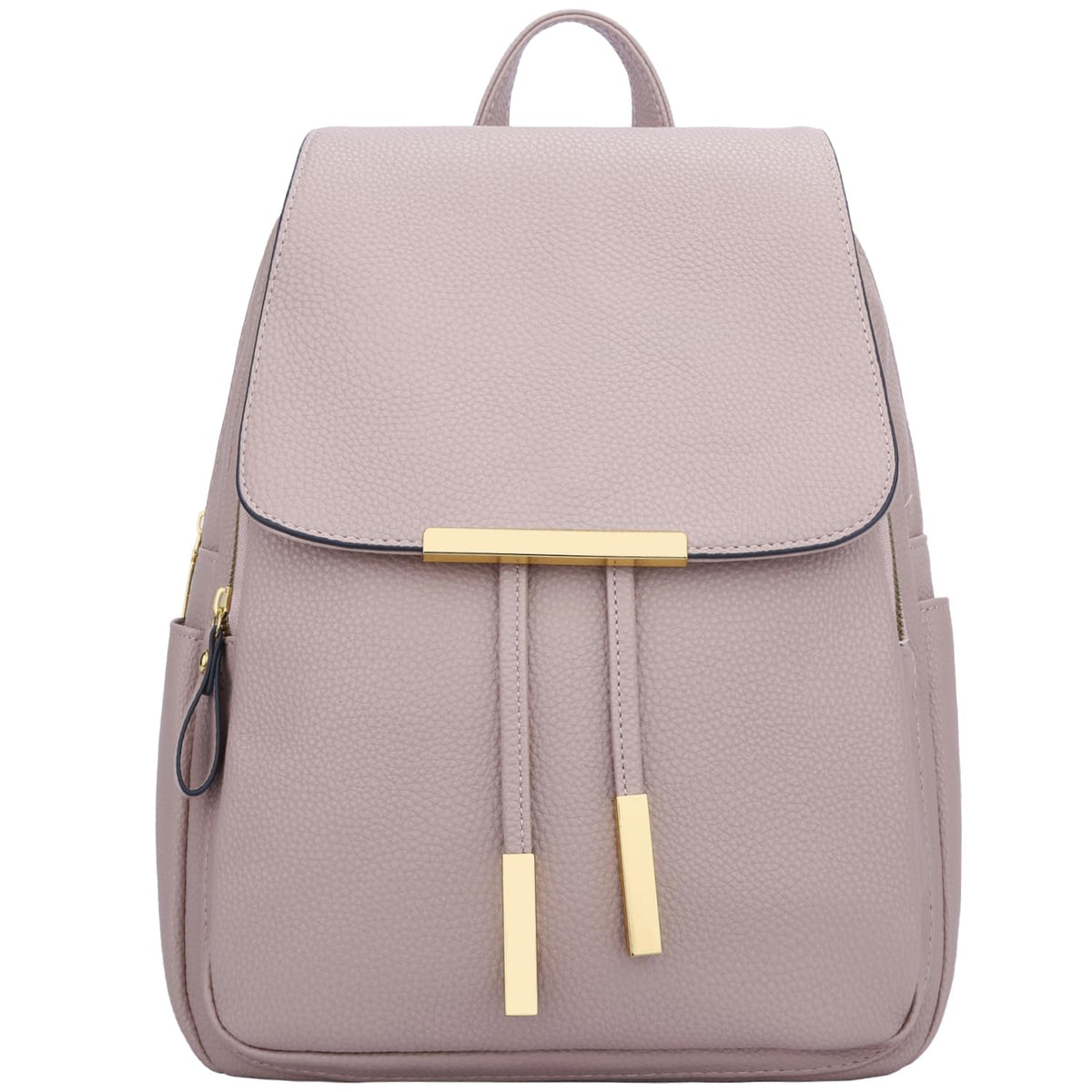 KKXIU Trendy Leather Backpack Purse for Women and Ladies Shoulder Travel Daypacks Bags (A-Pink)