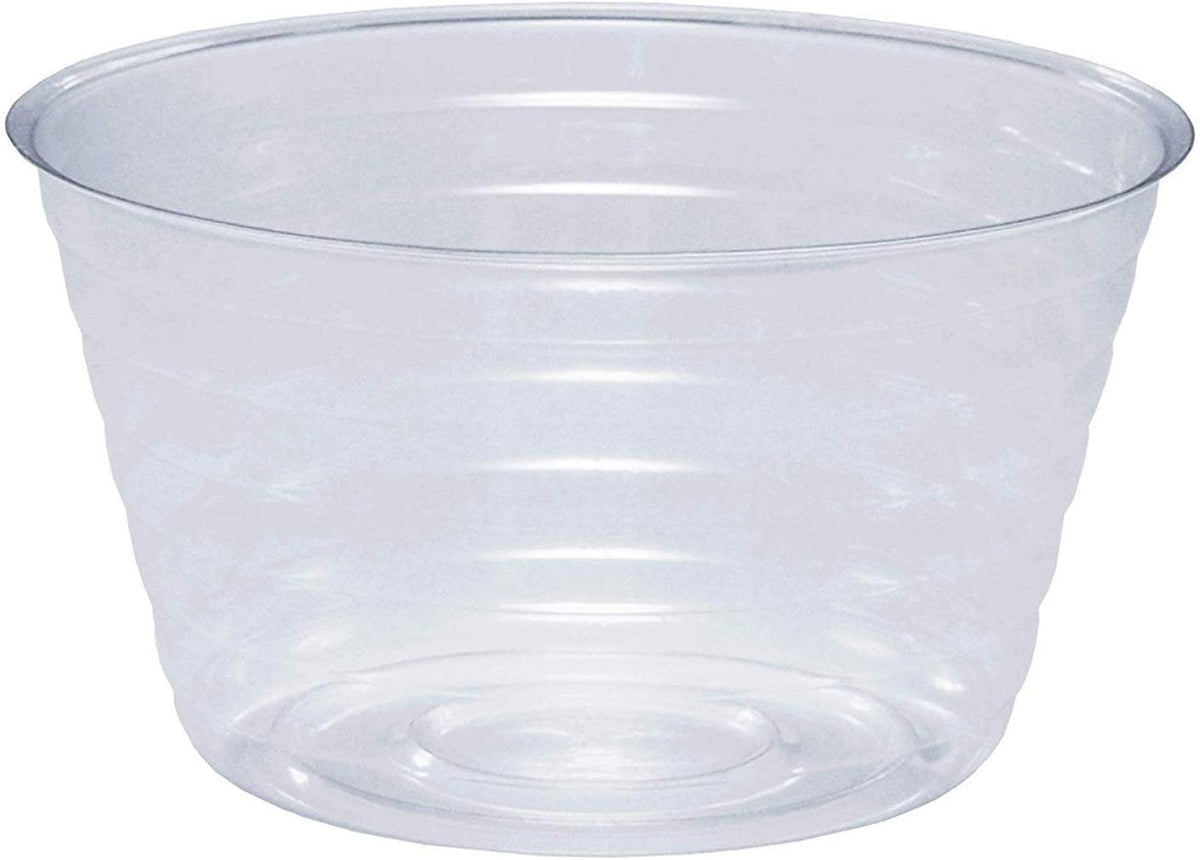 Curtis Wagner Plastics Plant Tray Basket Liner (5-Pack) - Clear, Deep (Diameter: 4.25" Base, 6" Top, 3.25" Depth) Thin Plastic Liners for Planters for Indoor/Outdoor Plant Pots