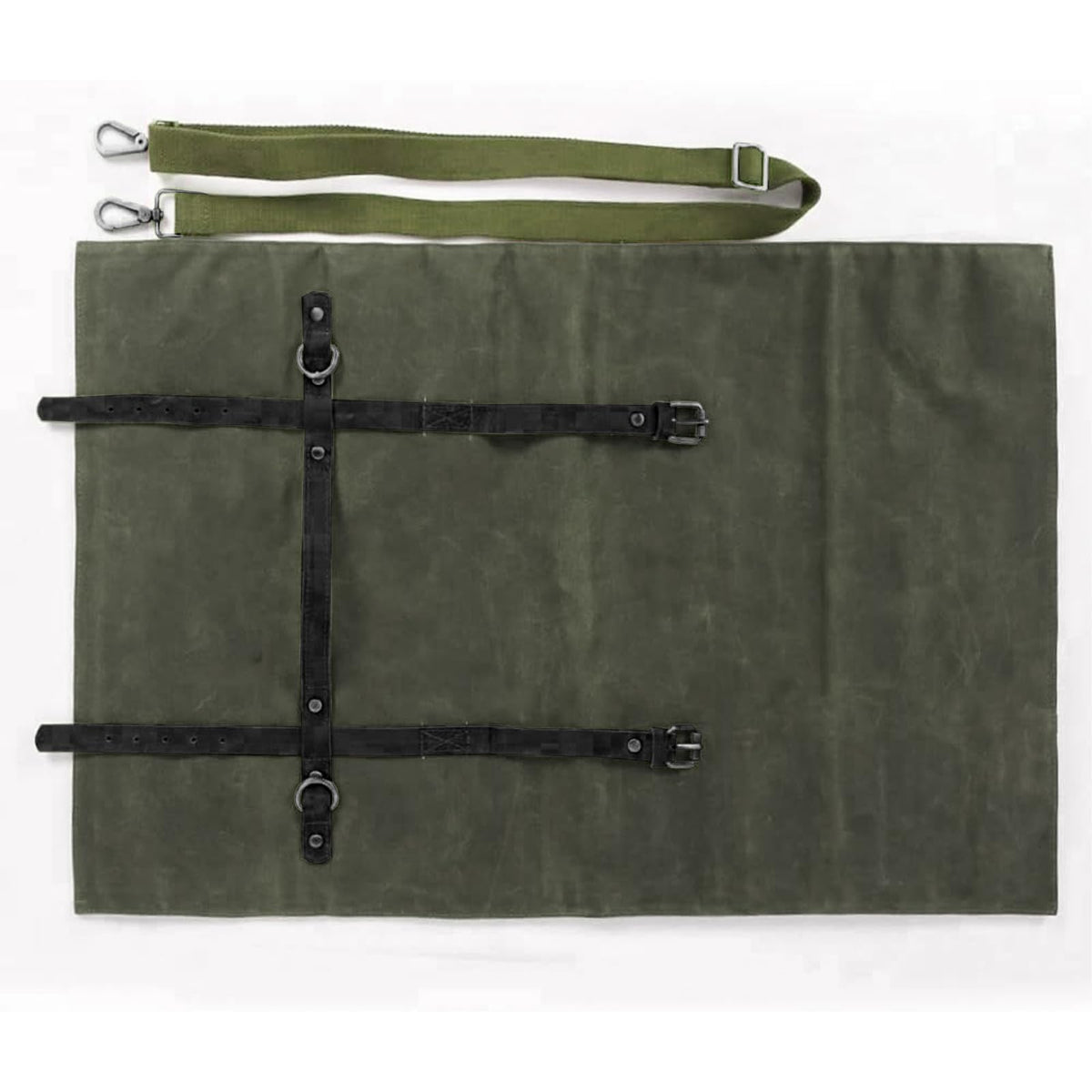Large Chef’s Knife Roll Bag,Heavy Duty Waxed Canvas Knife Carrier,11 Pockets Kitchen Cooking Tools Storage Case, Easily Carried By Shoulder Strap ForProfessional Chefs,Culinary School Students