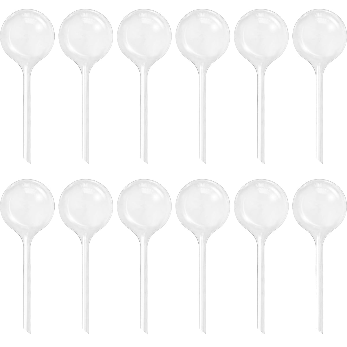 Cmaqpw 12 PCS Large Plastic Self-Watering Bulbs,Clear Watering Globes,Plant Watering Globes for Plants,Graden,Flowers Flowerpot