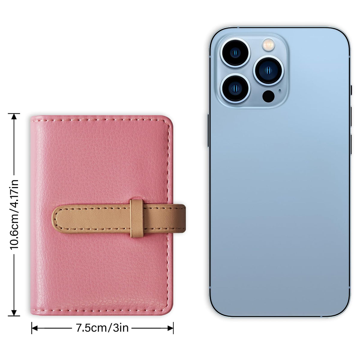 FORYEE Credit Card Holder with 26 Suitable Slot, ID Card Case PU Leather Wallet for Women Men Business Organiser Pocket (Pink)