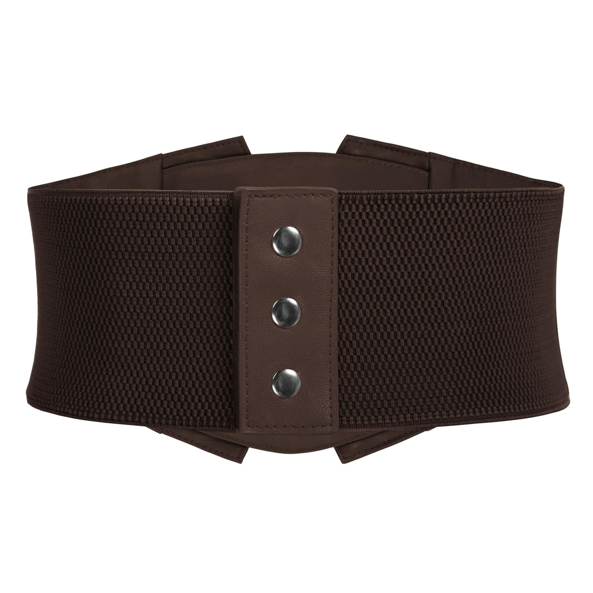 GRACE KARIN Women's Elastic Wide Waist Belt Renaissance Pirate Corset Cinch Belt Cosplay Costume with Press Button Coffee M