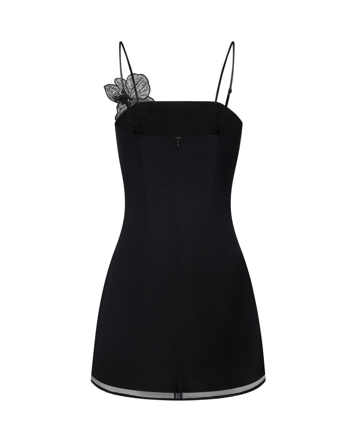 JW PEI Women's Orchid Appliqué Mini Dress - Black/Silver