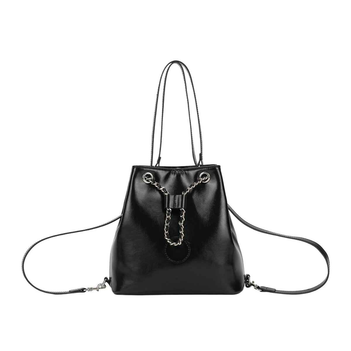 Goinsound Bucket Bag for Women, Vegan Leather Drawstring Tote with 2 Convertible Straps, Casual Crossbody Handbag