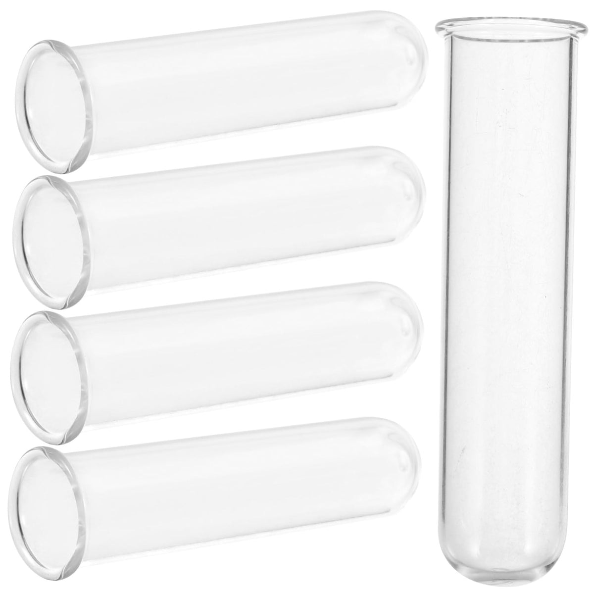 Abaodam 5pcs Clear Glass Test Tube Propagation Vases Multi-use Hydroponic Plant Holders for Home and Office Decor Elegant Terrarium Flower Display Sturdy Design
