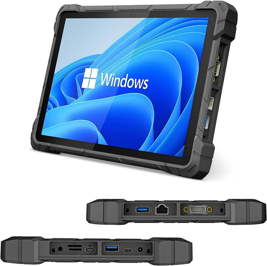 Rugged Tablet PC-HEIGAOLAPC Industrial Tablet Computer 10.1" Win11 Pro, IP67 Waterproof, Shockproof & Dustproof, 8000mAh Battery, N100 Processor, 8GB RAM 128GB SSD,4G LTE,GPS,1280*800, Type-C, RS232