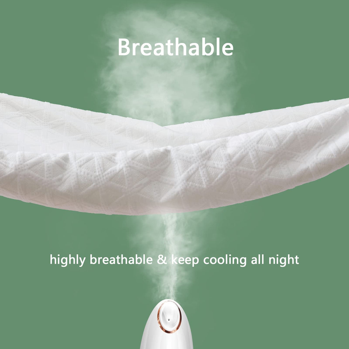 Premium Waterproof Mattress Protector King Size, Breathable Bed Cover 3D Air Fabric Cooling Mattress Pad Cover Smooth Soft Noiseless Washable, 8''-21'' Deep Pocket (White)