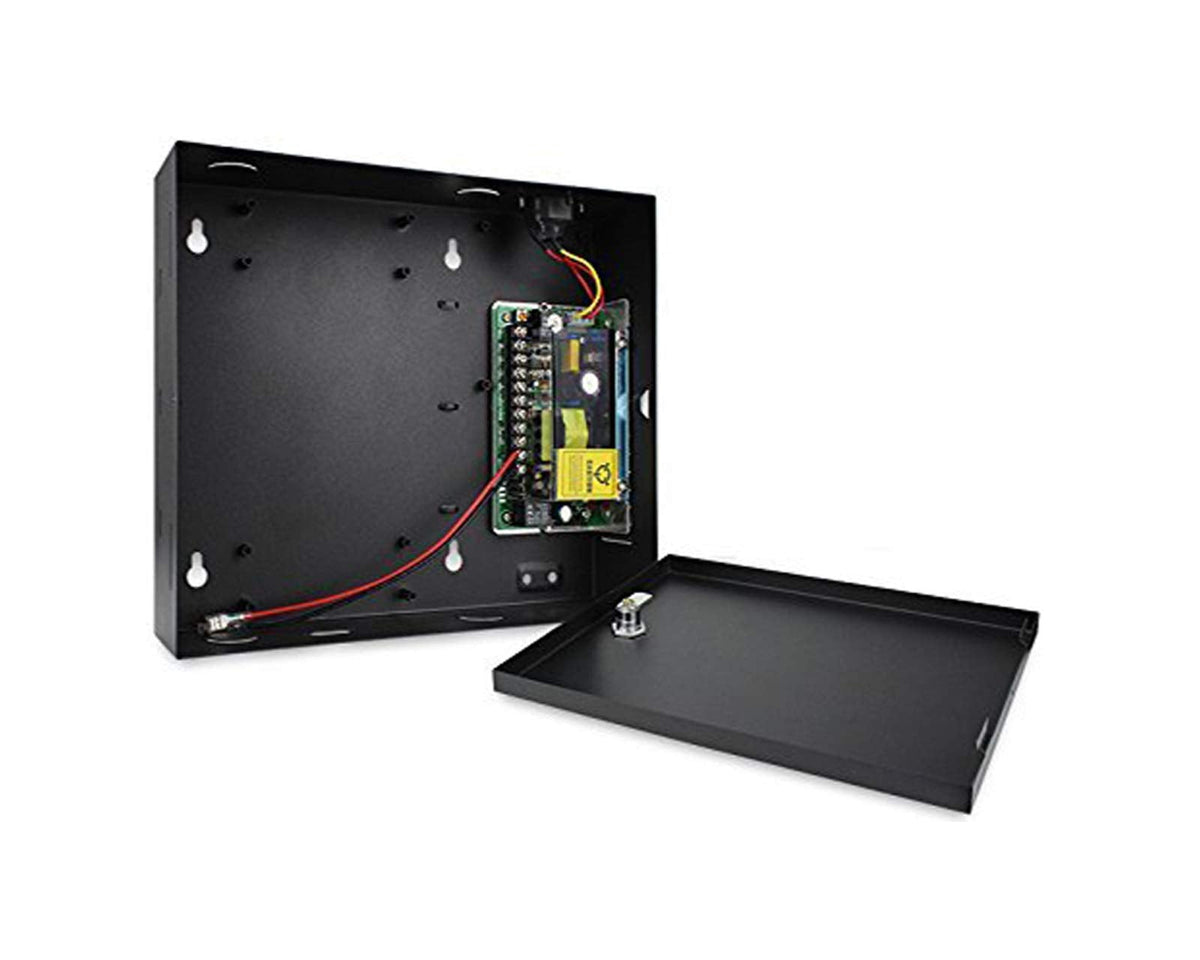 MENGQI-CONTROL 2 Door Access Control Panel System 600lbs Waterproof Magnetic Lock RFID Reader Metal Exit Button 110V Power Supply Box USB Reader RFID Card Key Fob Phone APP Remotely Open Door