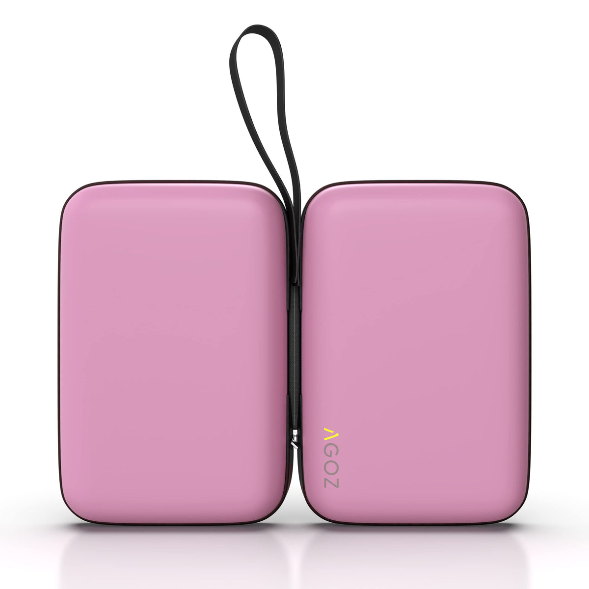 AGOZ 4.25" x 2.75" x 1.5" Mini Case for Manicure, Small Hard Travel Pouch with Wrist Strap for Nail Care Tools, Water Resistant and Anti-shock Unisex Case for Manicure Pedicure Kit (Purple)