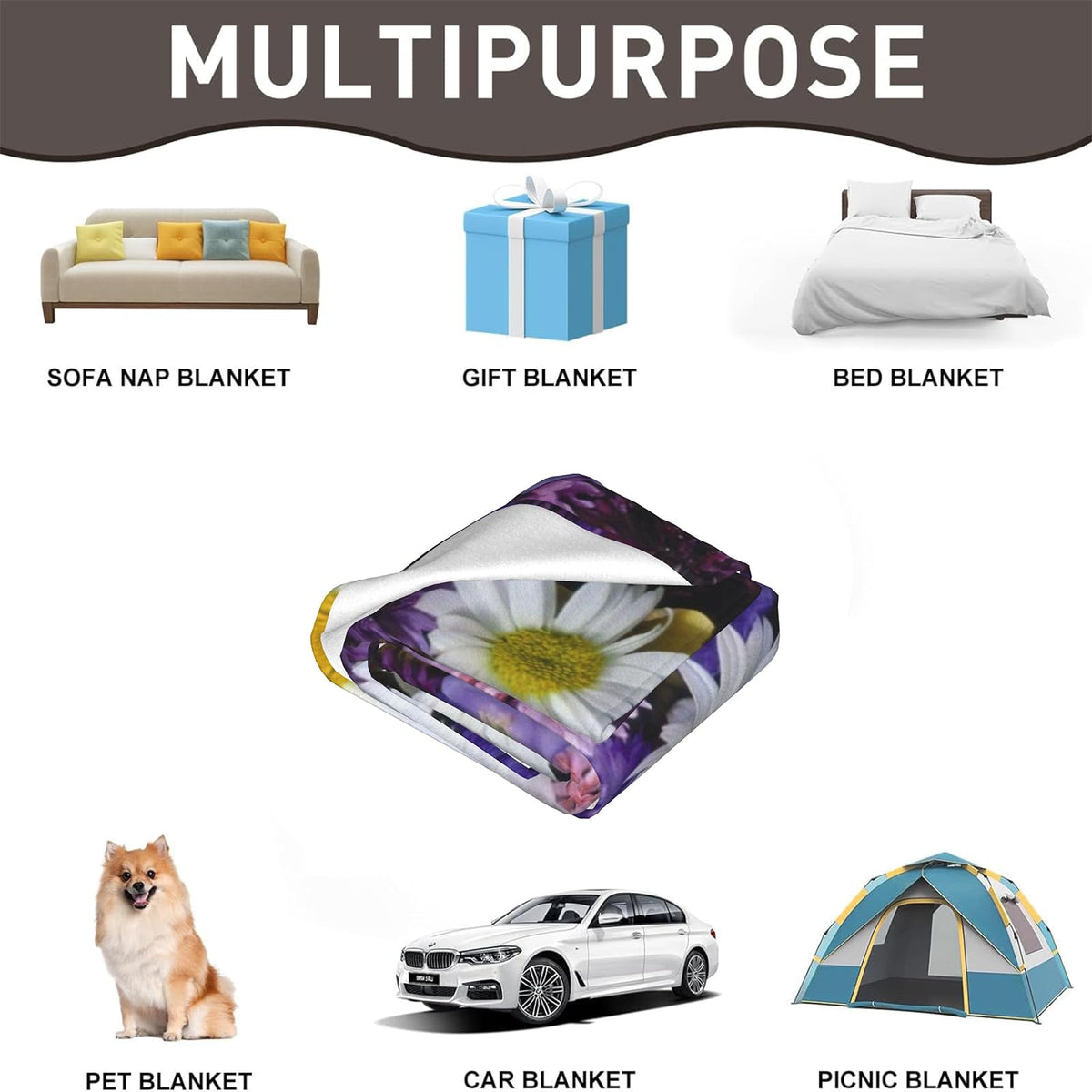 UNDAHIS Cute German Shepherd Dog Blanket, Soft Warm Cozy Throw Blanket Gifts for Adults Kids Women, Lightweight Fuzzy Comfy Flannel Blankets for Couch, Travel, Bed, Home Decor 60×50 Inch