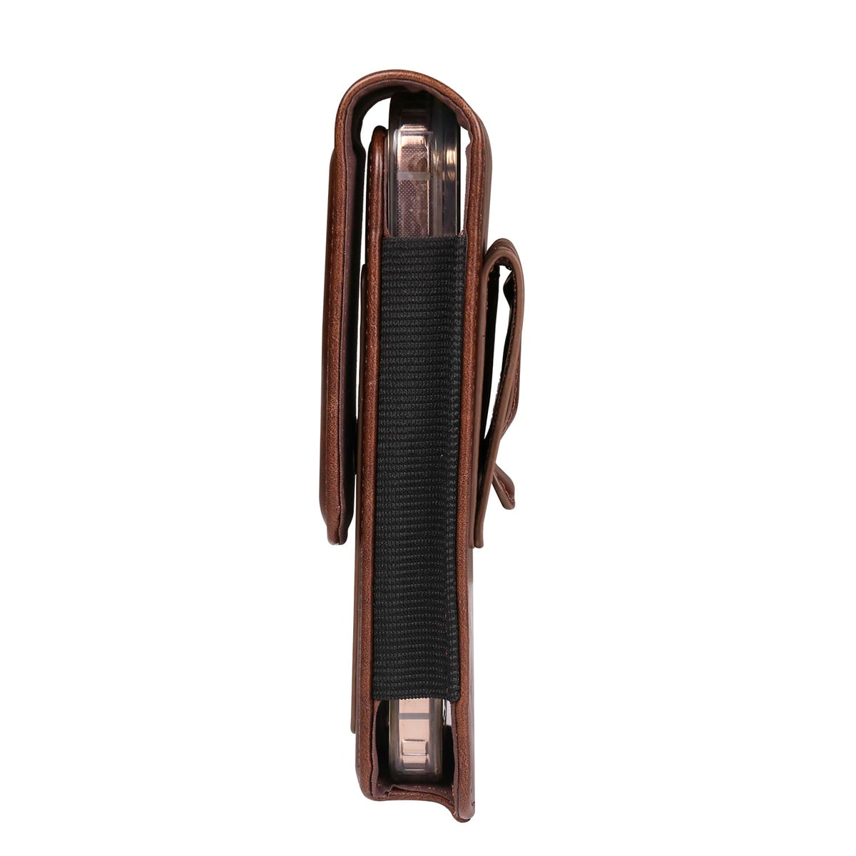 Cellphone Pouch Waist Men, Leather Cell phone Waist bag with Card Holder Leather, 6.5" Men's Waist Holster Waterproof Belt Clip Holder Wallet Waist Pocket Purse Smartphone Carrying Case Bum Bag