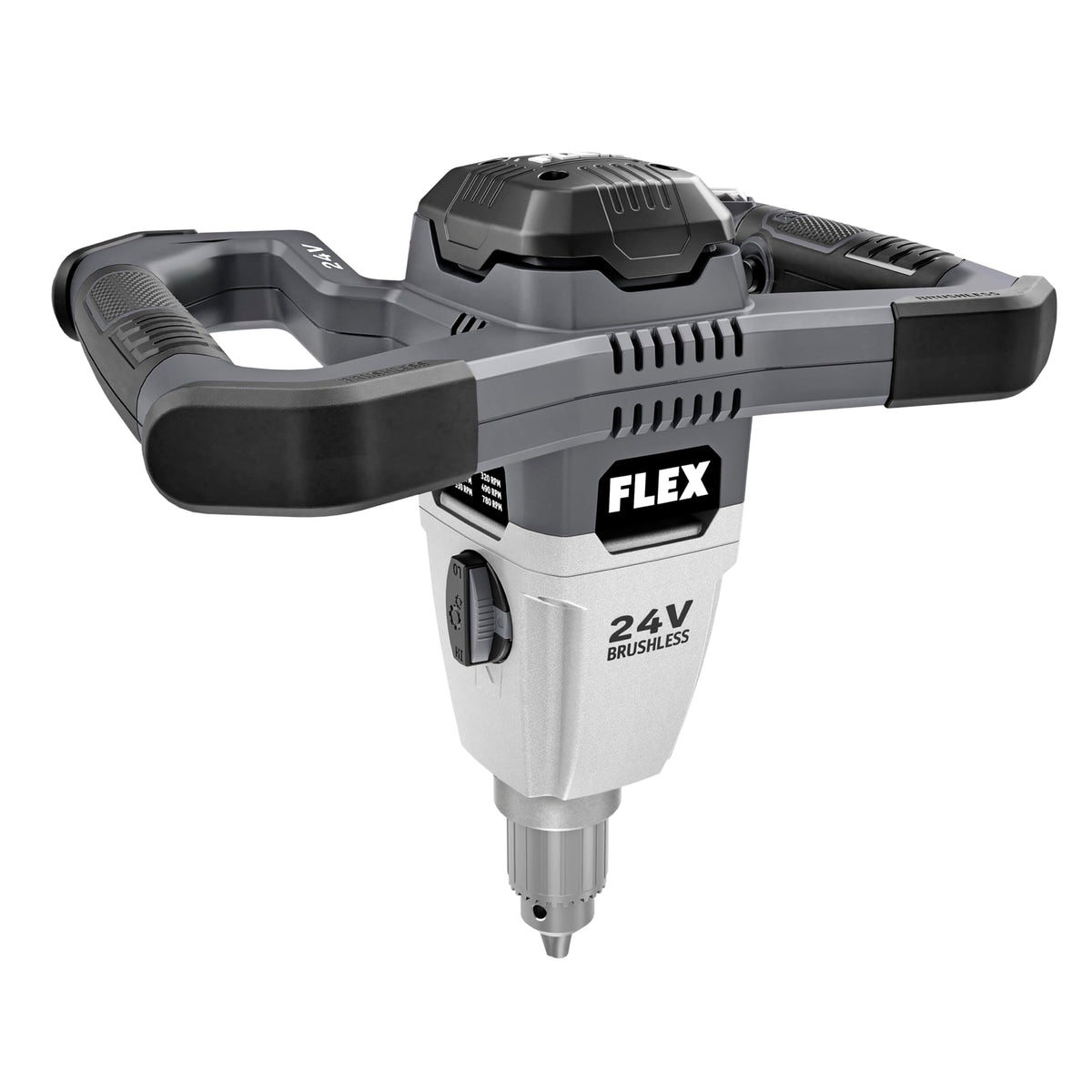 FLEX 24V Brushless Cordless Mud Mixer Tool Only, Battery and Charger Not Included - FX6151-Z, Grey/Black