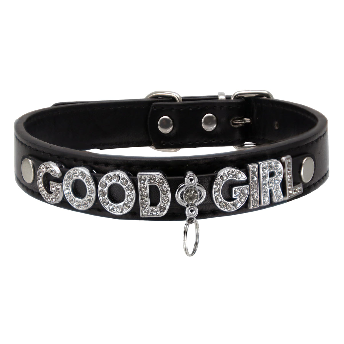 Gothic Letter Leather Choker Collar Necklace for Women,Rave EDC Festival Cosplay Jewelry
