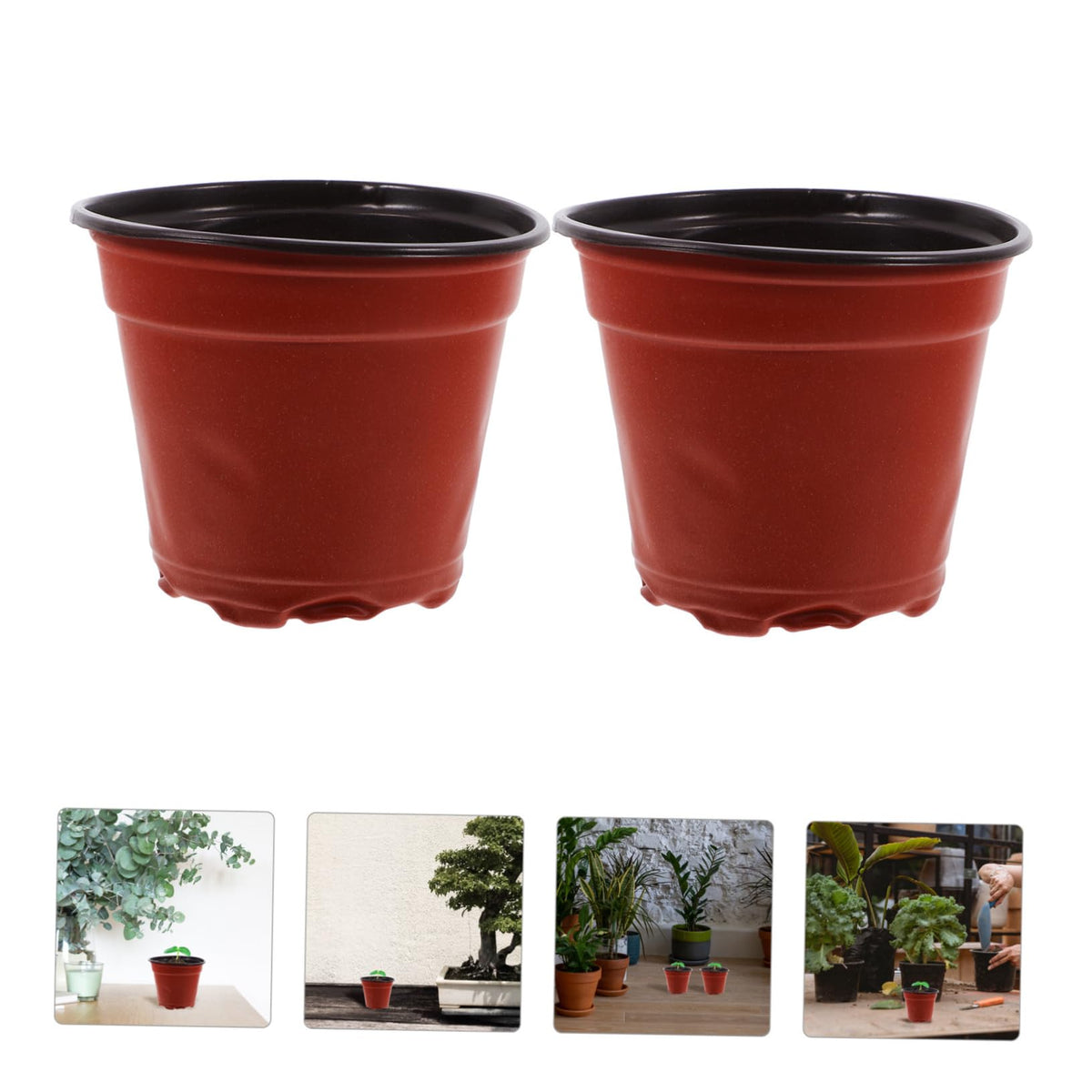 HAKIDZEL 100pcs Plastic Strawberry Nursery Cup Lightweight Plant Growing Pots for Flowers Vegetables and Saplings Great Air Permeability and Automatic Water Absorption for Your Garden