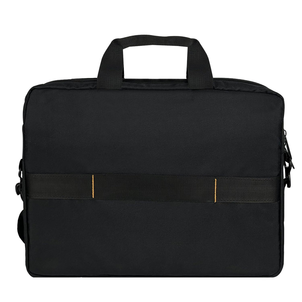Amazon Basics 15.6 in Laptop Bag with Shoulder Strap and Handle, Large Capacity, Spacious Compartments, Black
