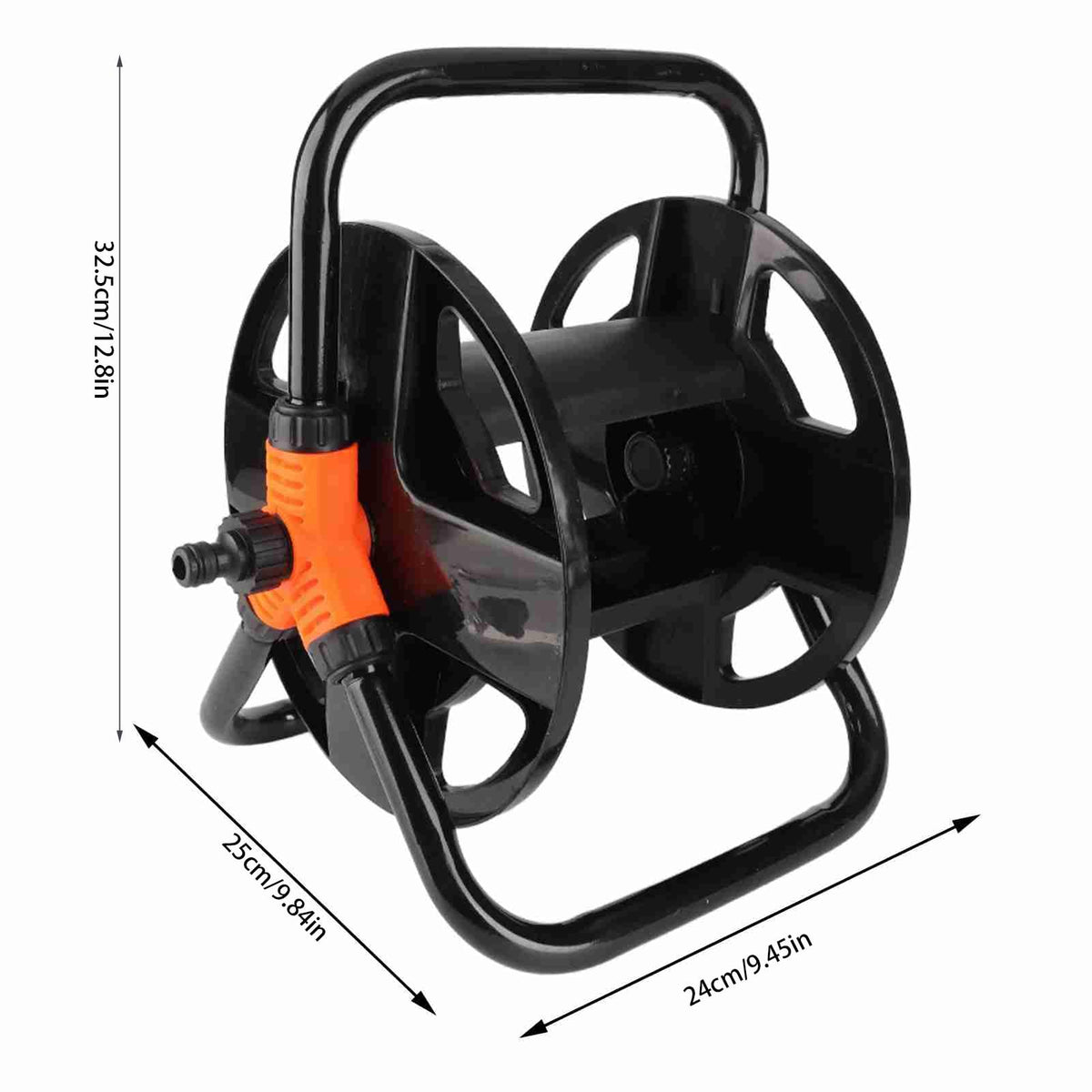 HURRISE ABS Hose Reel with Single Arm, Wall-Mounted Garden Hose Storage Rack for Car Washing & Watering